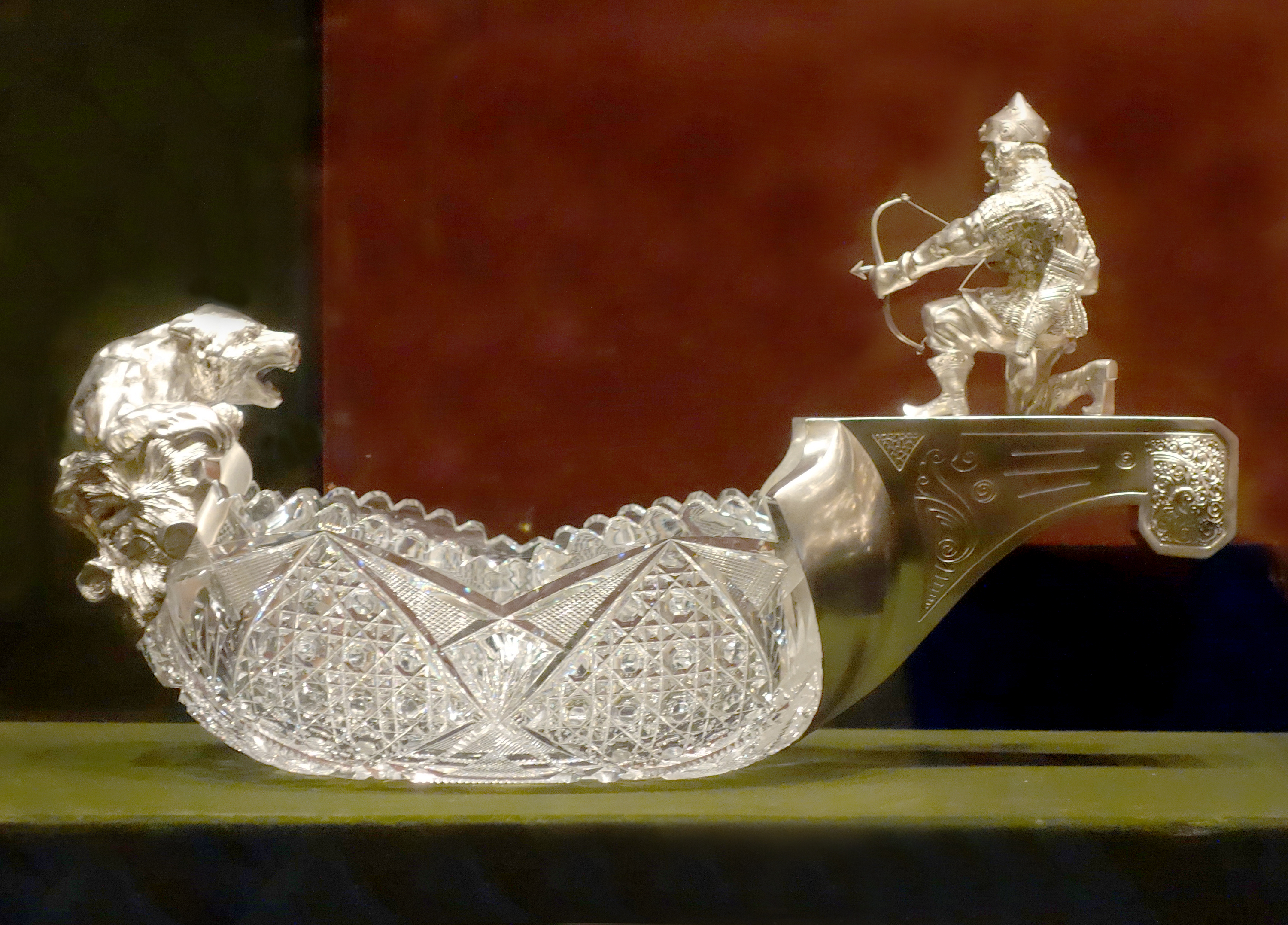 Tzar's Art Deco silver and crystal bowl 1910